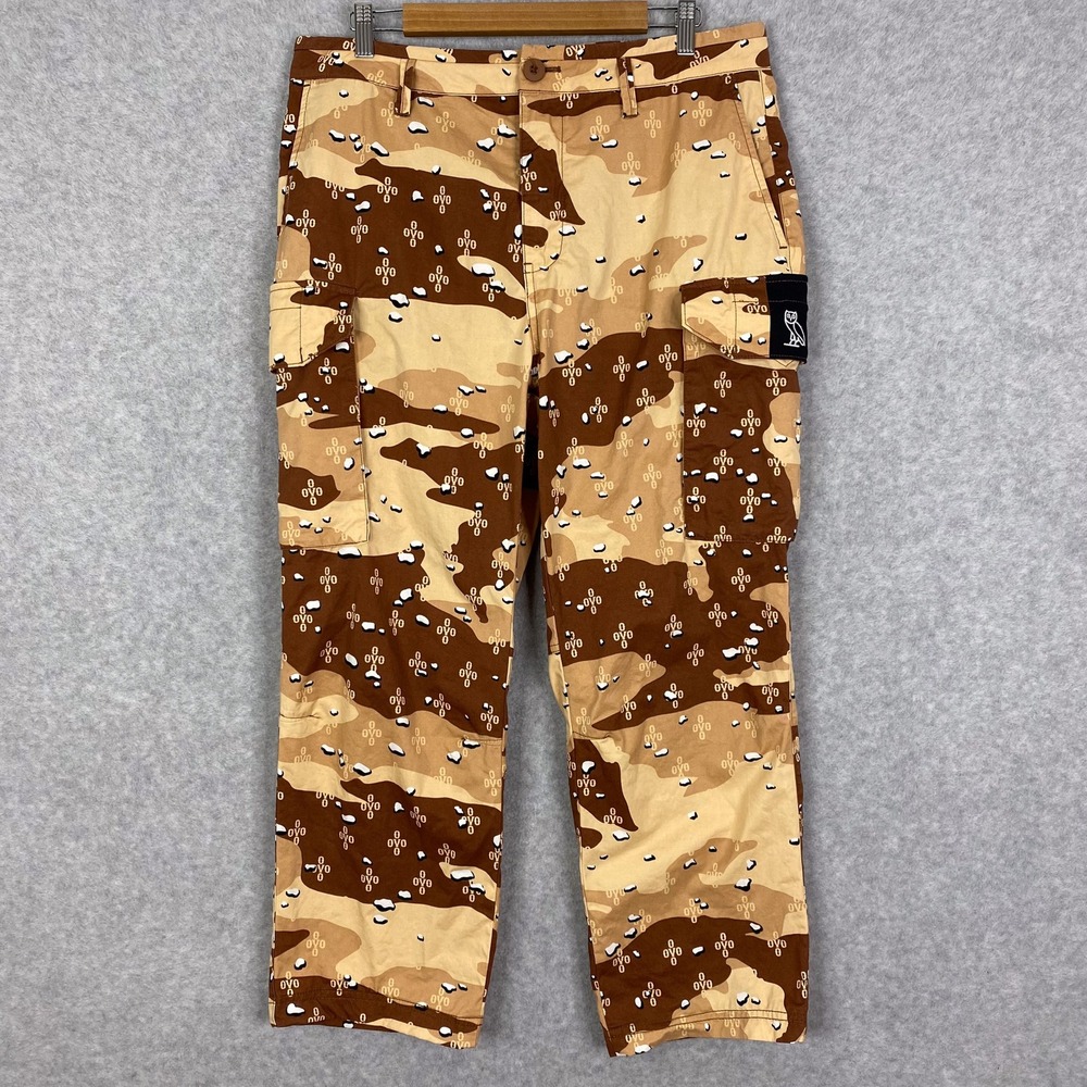 Octobers Very Own OVO Pants Mens 34 (36x26.5) Desert Camo Cargo Pants